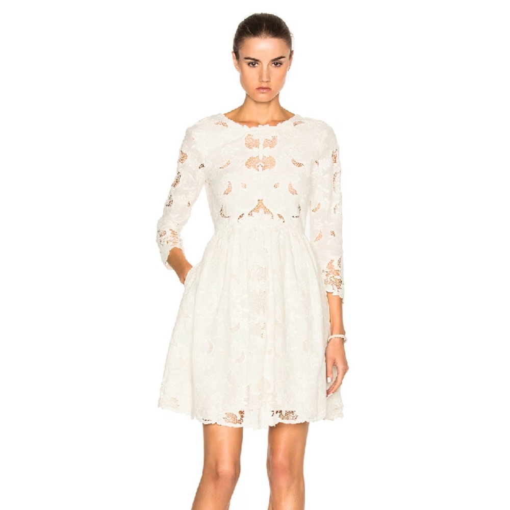 NEW Sea Cut Out Lace Dress, Size: 8, Color: Cream